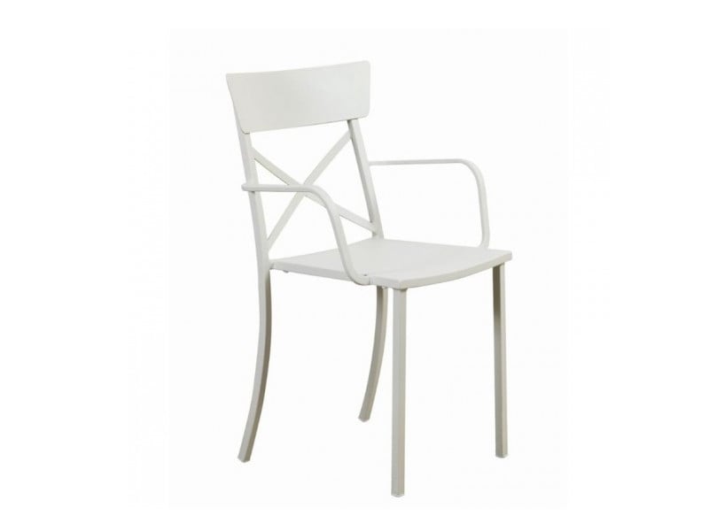 Sedia Mogan Wood a incrocio con braccioli MG322